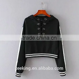 Ladies Fashion Sexy Crop Top Hoodies thumbnail-2