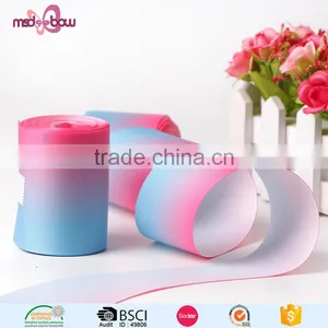 Custom Size Double Face Rainbow Thermal Transfer Grosgrain Ribbon for Gift Box thumbnail-4
