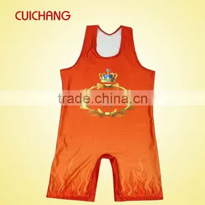 Professional Cheap Sublimated Wrestling Singlets thumbnail-1