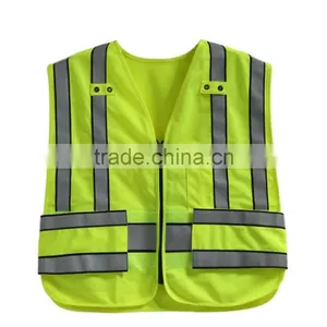 Wholesale Printing Logo Cheap Low MOQ Orange Yellow Green Safety Mesh Traffic Reflectors Incident Vest 3M Reflective Tank Top thumbnail-5