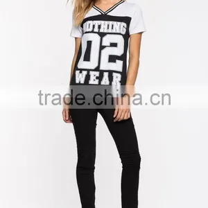 100% Cotton V Neck Sport t Shirt Wholesale China thumbnail-4