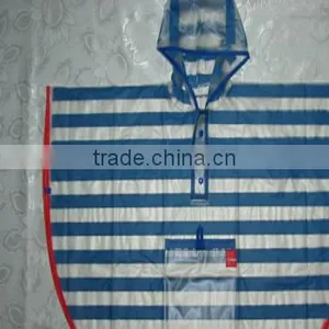 Wholesale Kids Plastic Raincoat OEM Children Rain Poncho With Customized Logo for Promotion thumbnail-1
