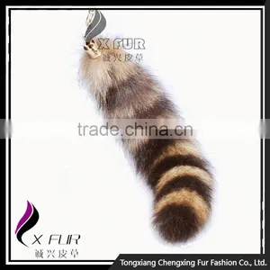 CX-R-13 New Style Genuine Raccoon Fur Tail Keychain thumbnail-3
