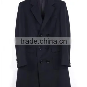 Fashion Design Wool Fabric Double-Breasted Men Coat thumbnail-3