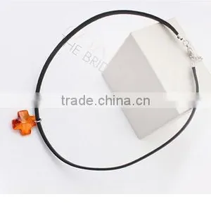 Sparkling Crystal Fishing Wire Necklace Simple Wire Necklace With cz Crystal Sotne High End Crystal Necklace Elegent Jewelry thumbnail-4