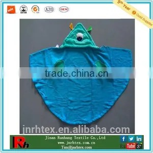 100% Cotton Terry Poncho Towel Embroidered thumbnail-1