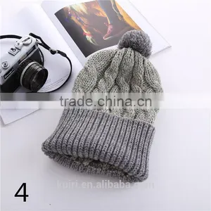 Women's Hat Winter Shoe Female Knit Autumn Thicken Pom Hats For Girls Caps Thicken Cap thumbnail-5