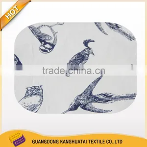 100% Yarn Dyed Bird Pinting Mercerized Cotton Fabric thumbnail-2