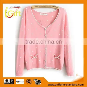 2014 Hot Sell Wholesale High Quality Hollow Cotton Long Sleeve Alpaca Sweater Cardigan thumbnail-1