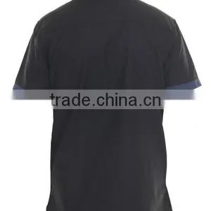 2015 Latest Design Model Brand 100% Cotton Double Chest Pocket Men Casual Short Shirt thumbnail-2