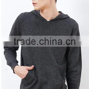 Shantou Manufacturers Mens Wool Pullover Sweater Hoody for Wholesale thumbnail-2