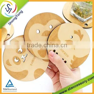 High Quality Cartoon Wood Drink Coasters thumbnail-1
