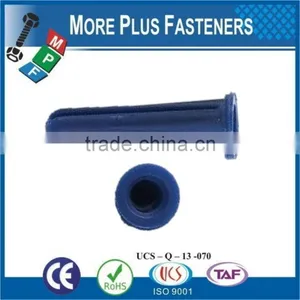 Made in Taiwan Colored Universal Long Conical Ribbed Plastic Anchor and Wall Plugs thumbnail-3