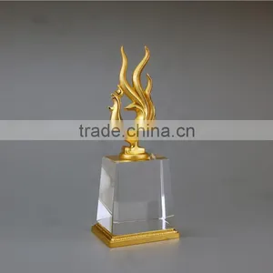 2017 New Design Gold Rooster Award Gold Chanticleer Trophy For Company Gift thumbnail-2