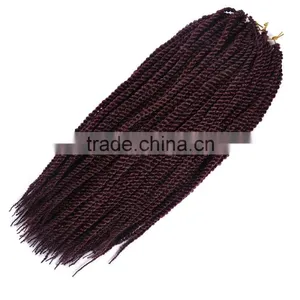 2016 Best Selling no Tangle Top Quality Jumbo Senegalese Twist Synthetic Fiber Hair Braid 201g thumbnail-4