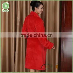 Embroidered Polar Fleece Wholesale Bathrobe With Low Price thumbnail-3