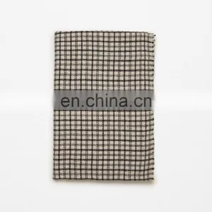 Autumn And Winter Rice Plaid Black Small Plaid Acrylic Printing Scarf thumbnail-3