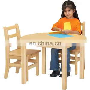 Hot Sell Preschool Furniture Wooden Children Table Kindergarten Table Chair thumbnail-2