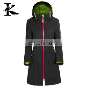 Long Style Women's Softshell Jacket Waterproof Breathable thumbnail-3