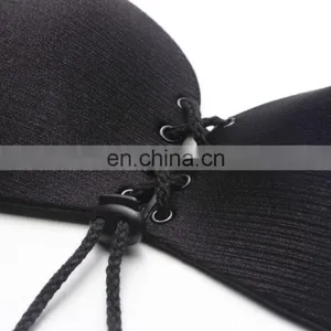 Front Closure Self-Adhesive Increase Cleavage Biological Glue Silicone Seamless Strapless Sticky Invisible Push up Fly Bra 2017 thumbnail-3
