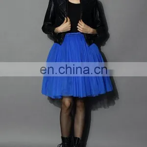 Tulle Skirt in Sapphire Blue thumbnail-3