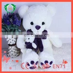 HI EN71 Valentine Best Gift Big Soft White Lovely Teddy Red Heart Large Stuffed Toy Animals thumbnail-3