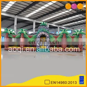 2017 AOQI Design Big Discount Inflatable Adventure Island Dinosaur Inflatable Play Land Combos for Child thumbnail-1