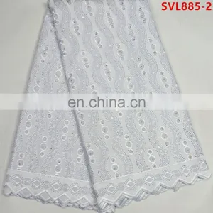 Swiss Voile Cotton Lace Fabric 100% Cotton Swiss Voile Lace Fabric Black thumbnail-3