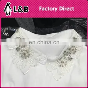New Design Shirt Neckline With Rhinestone /Bead Detachable Collar Garment Ornament thumbnail-6