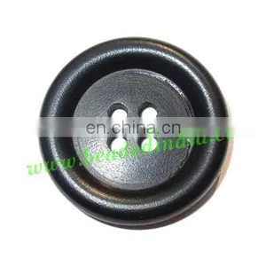 Handmade 4 Hole Wood Buttons, Size : 45mm thumbnail-1