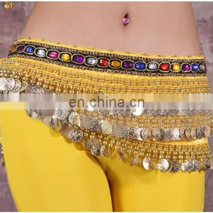 Cheap 248 and 338 Coins Belly Dance Silver Coins Hip Scarf Y-2035# thumbnail-1