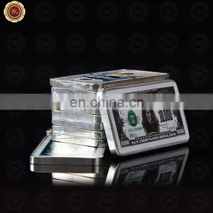 WR Home Accessory 10000 Dollar American Silver Banknote Bill Note Fake Bar Quality 999.9 Silver Bars thumbnail-1