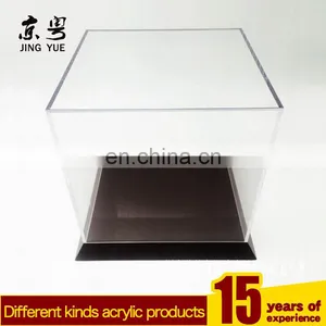 Factory Custom Clear Pmma Box With Black Base Plexiglass Display Case Acrylic Display Box thumbnail-1