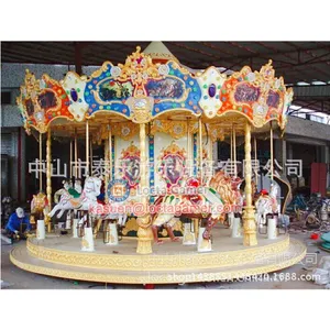 Zhongshan Amusement Theme Park Equipment Merry go Round 12 Seat Baby Carousel Good Price Hot Sale Earn Money, Amusement thumbnail-4