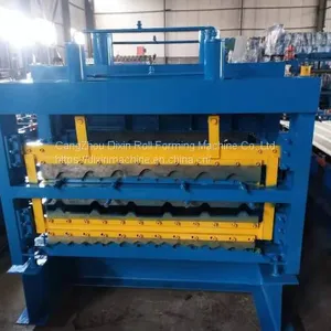 Three Layers Layer Aluminium Roof Sheet Roll Forming Making Machine thumbnail-2
