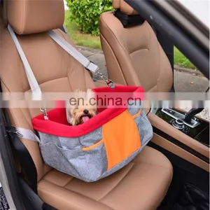 Portable Dog Car Mat Waterproof Pet Dog Car Seat Travel Pet Car Carrier Bag Seat With Safety Leash for Small Dogs Cats Puppy thumbnail-1