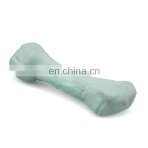 2020 Wholesale Straw Material Eco-friendly Pet Productions Simulated Bone Shaped Dog Chewing Bone thumbnail-2