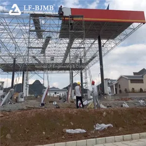 Environmental Space Frame Canopy Petrol Station Gas Filling Station Roof For Sale thumbnail-4
