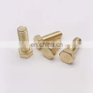 Copper Bolt Head Bolts Brass Finished Hex Cap Screw Hex m9 x 60mm thumbnail-3