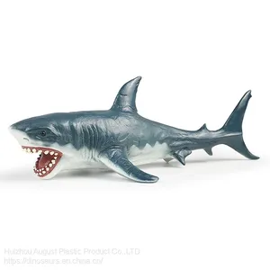 Jaws Animal Toys Oem High Quality PVC Great White Sharks Hand Painted Carcharodon Carcharias Animal Display thumbnail-3