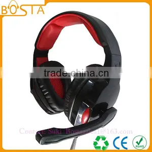 USB Comfortable China Wholesale LED Gaming Headsets With Stick Mic and 3.5mm Jack thumbnail-2