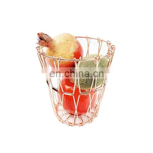 Mini Foldable Basket Collapsible Home Kitchen Counter Top Decor Metal Fruit Basket Stand Bowl Storage thumbnail-2
