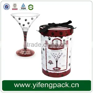 Elegant Round Tube Custom Wine Glass Packing Box thumbnail-1