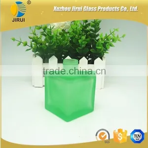 Green Painting Square Diffuser Glass Bottle thumbnail-1