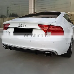 RS7 Diffuser With Tailpipe for Audi A7 Refit to Audi A7 RS Line High Quality Rear Bumper Diffuser 2009-2015 thumbnail-4
