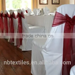 White Cheap Banquet Polyester Chair Cover thumbnail-2