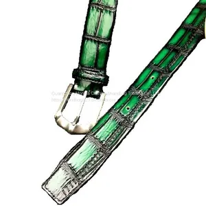 Crocodile Leather Men's Belt Real All-Inclusive One Piece No Stitching Private Custom Pin Buckle Belt thumbnail-2