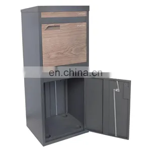 Cast Iron Modern Mailbox Outdoor Garden Wall Mounted Parcel Letter Newspaper Mail Post Drop Box thumbnail-1