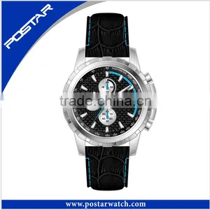 Chronograph Watch Sapphire Crystal New Battery Classic Style Wrist Watch thumbnail-2