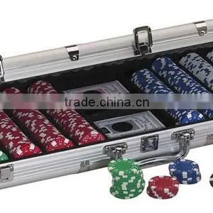 Silver Aluminum 1000 Chip Aluminum Poker Chip Case,Game Card Storage Carrying Case thumbnail-3